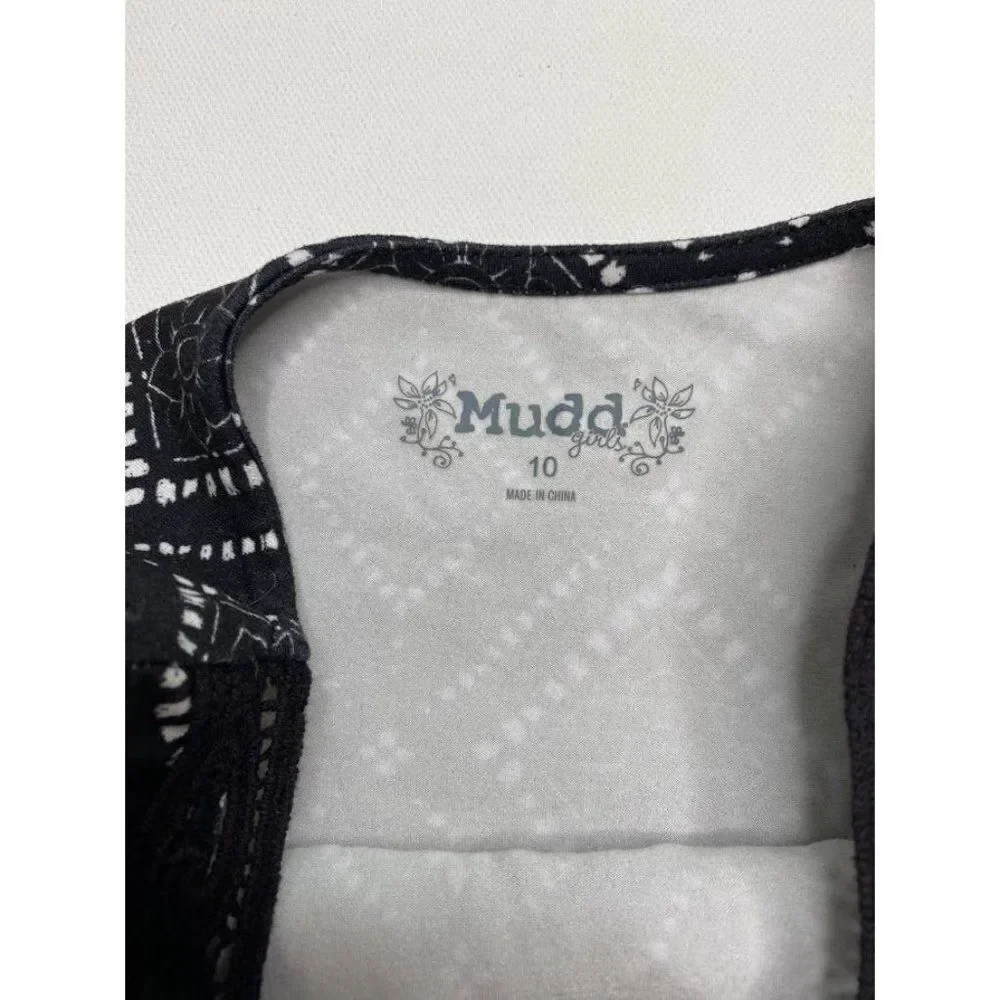 Lot of 2 Girls Black White Dresses Old Navy & Mudd 10 12‎